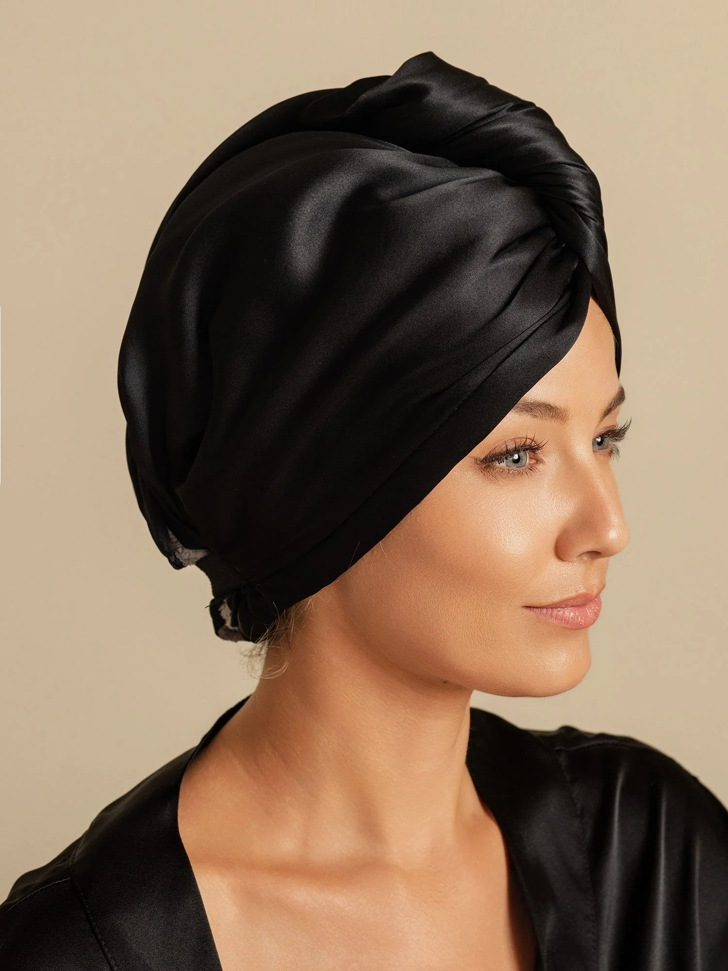 100% Soie de Mûrier Serviette Cheveux Double Face – Séchage Rapide, Anti-Frisottis & Doux pour les Cheveux - Image 32