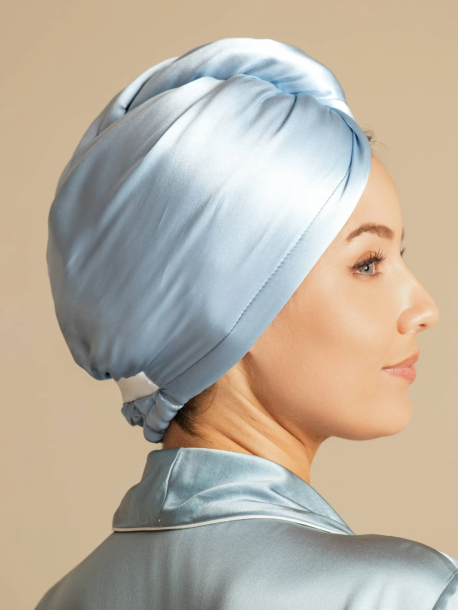 100% Soie de Mûrier Serviette Cheveux Double Face – Séchage Rapide, Anti-Frisottis & Doux pour les Cheveux - Image 34