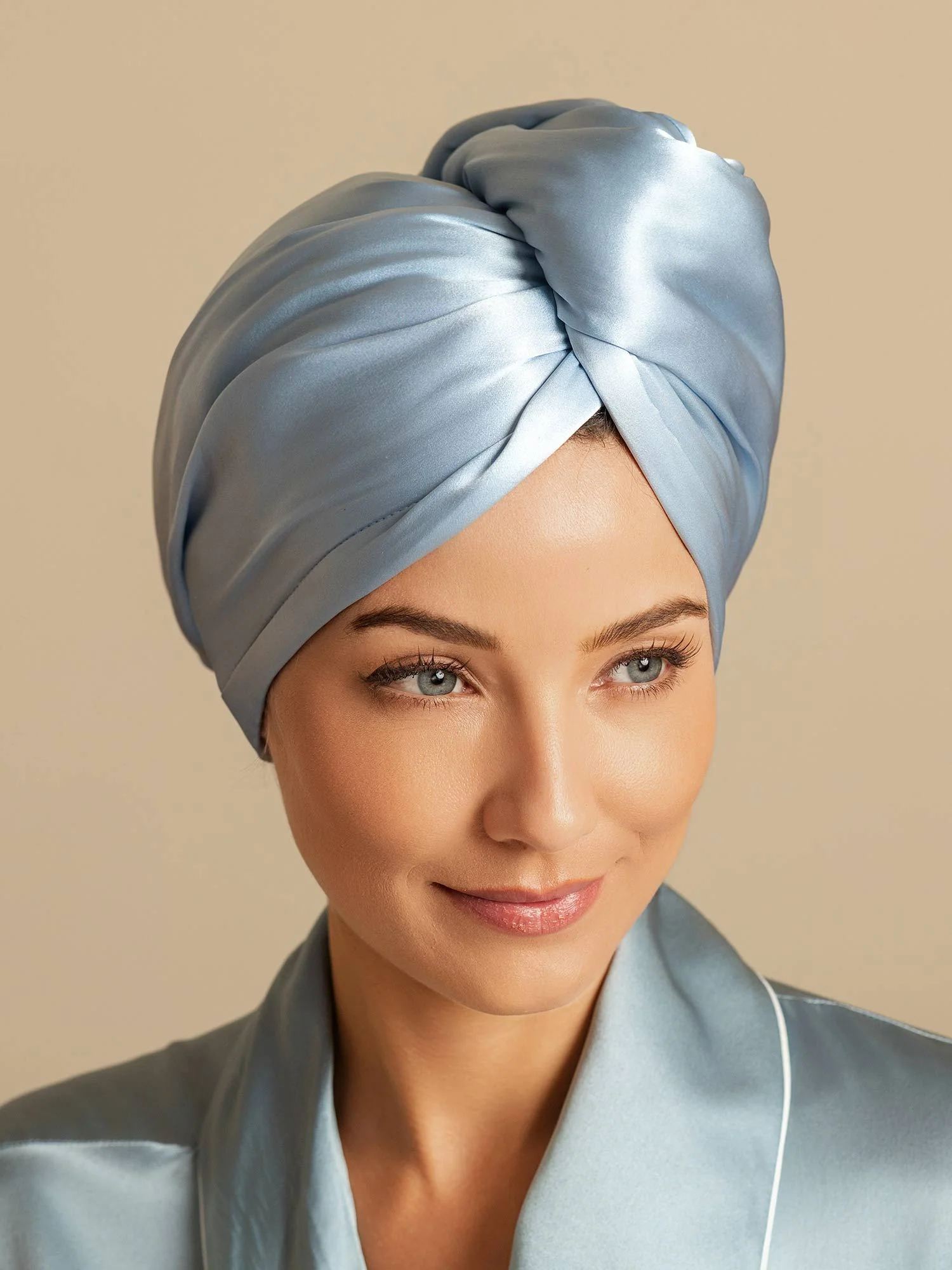 100% Soie de Mûrier Serviette Cheveux Double Face – Séchage Rapide, Anti-Frisottis & Doux pour les Cheveux - Image 35