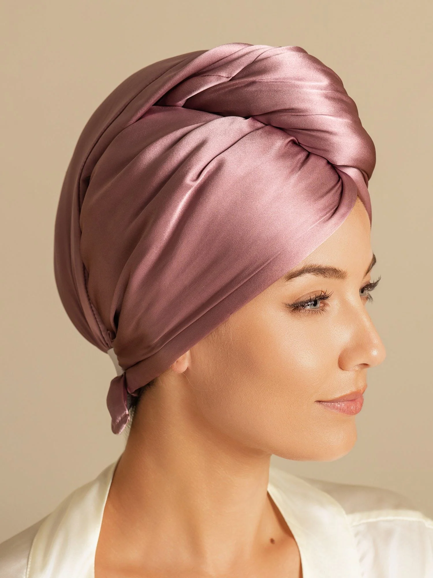 100% Soie de Mûrier Serviette Cheveux Double Face – Séchage Rapide, Anti-Frisottis & Doux pour les Cheveux - Image 5