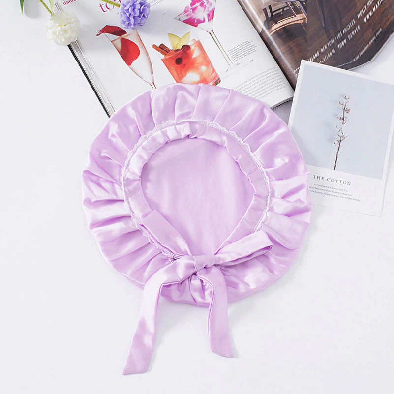 Bonnet en Dentelle de Soie Pure avec Rubans - Image 19