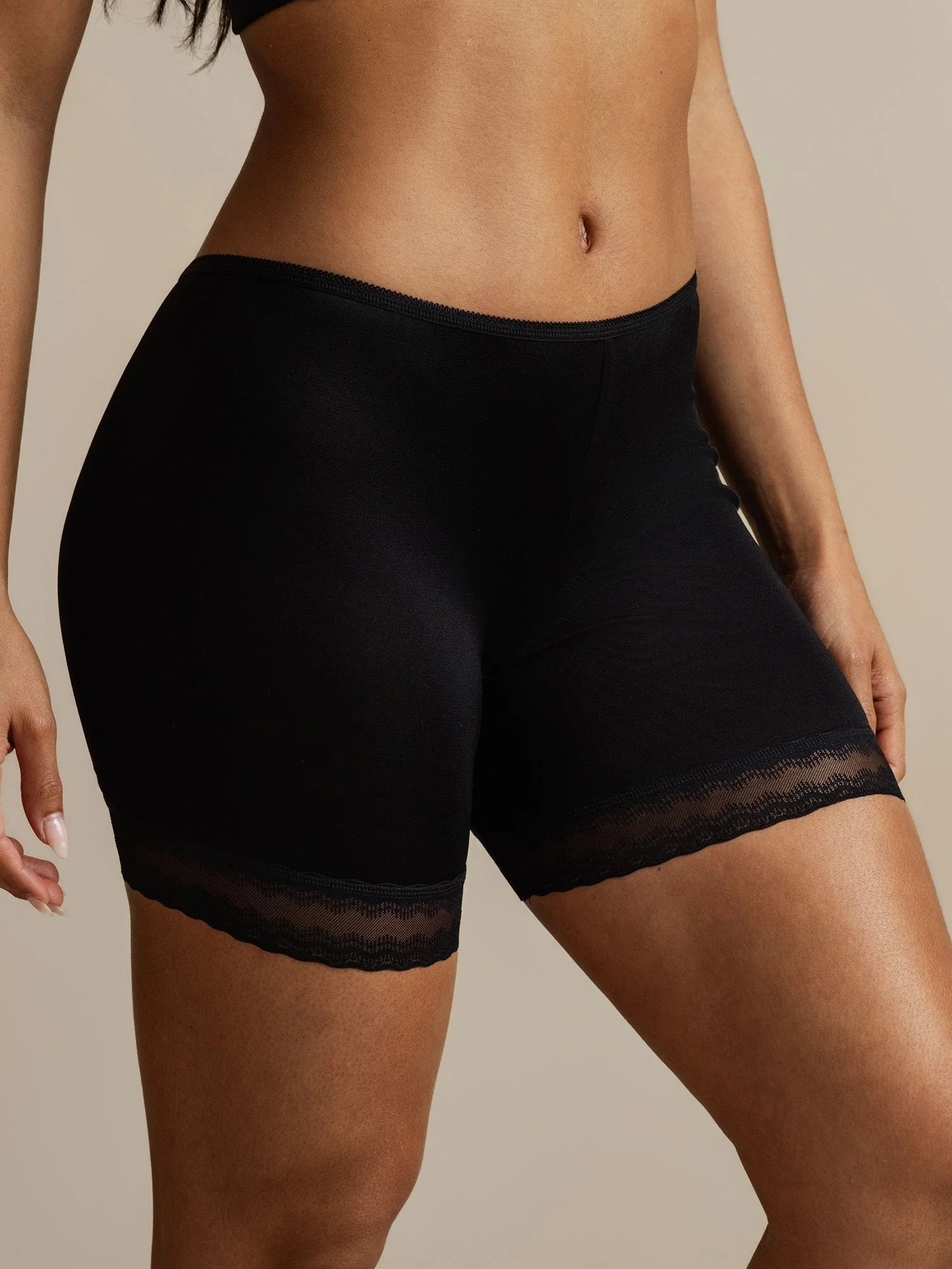 Pure Soie Dentelle Shorty Anti-Frottement - Image 6
