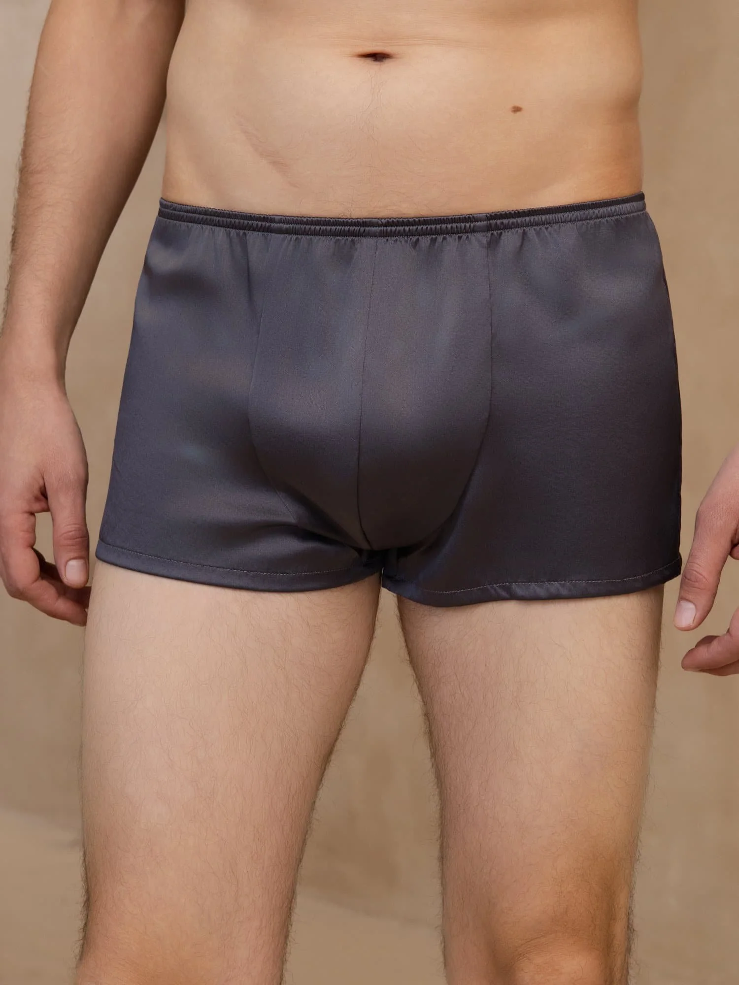Sous-Vêtement Boxer Confortable Ultra-Doux Pour Hommes En Soie Pure