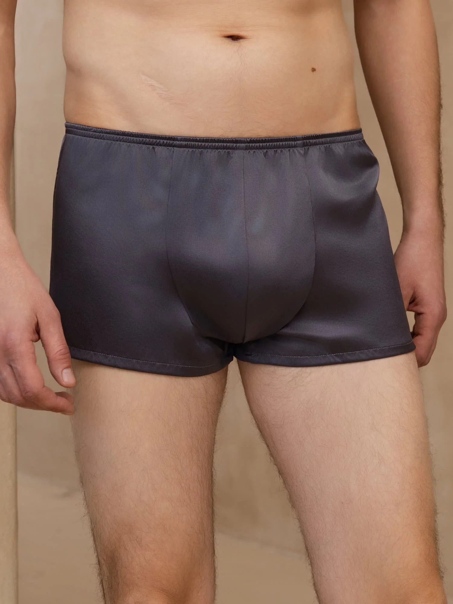 Sous-Vêtement Boxer Confortable Ultra-Doux Pour Hommes En Soie Pure - Image 3