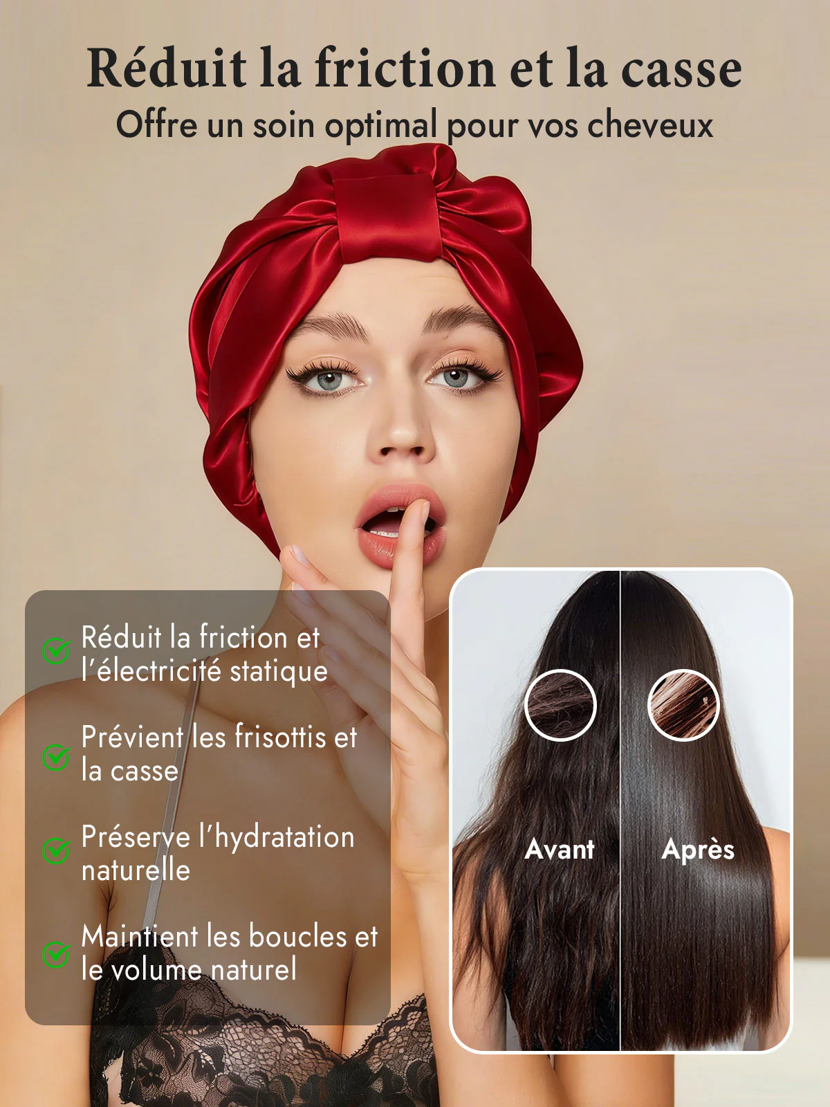 Bonnet Turban de Nuit en Pure Soie - Image 21