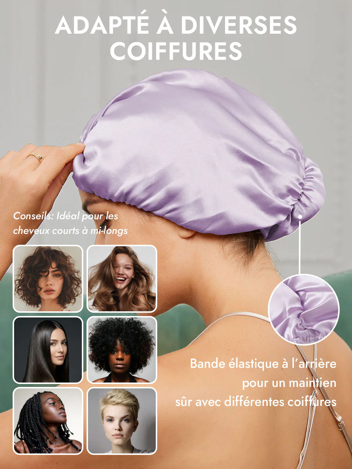 Bonnet Turban de Nuit en Pure Soie - Image 53