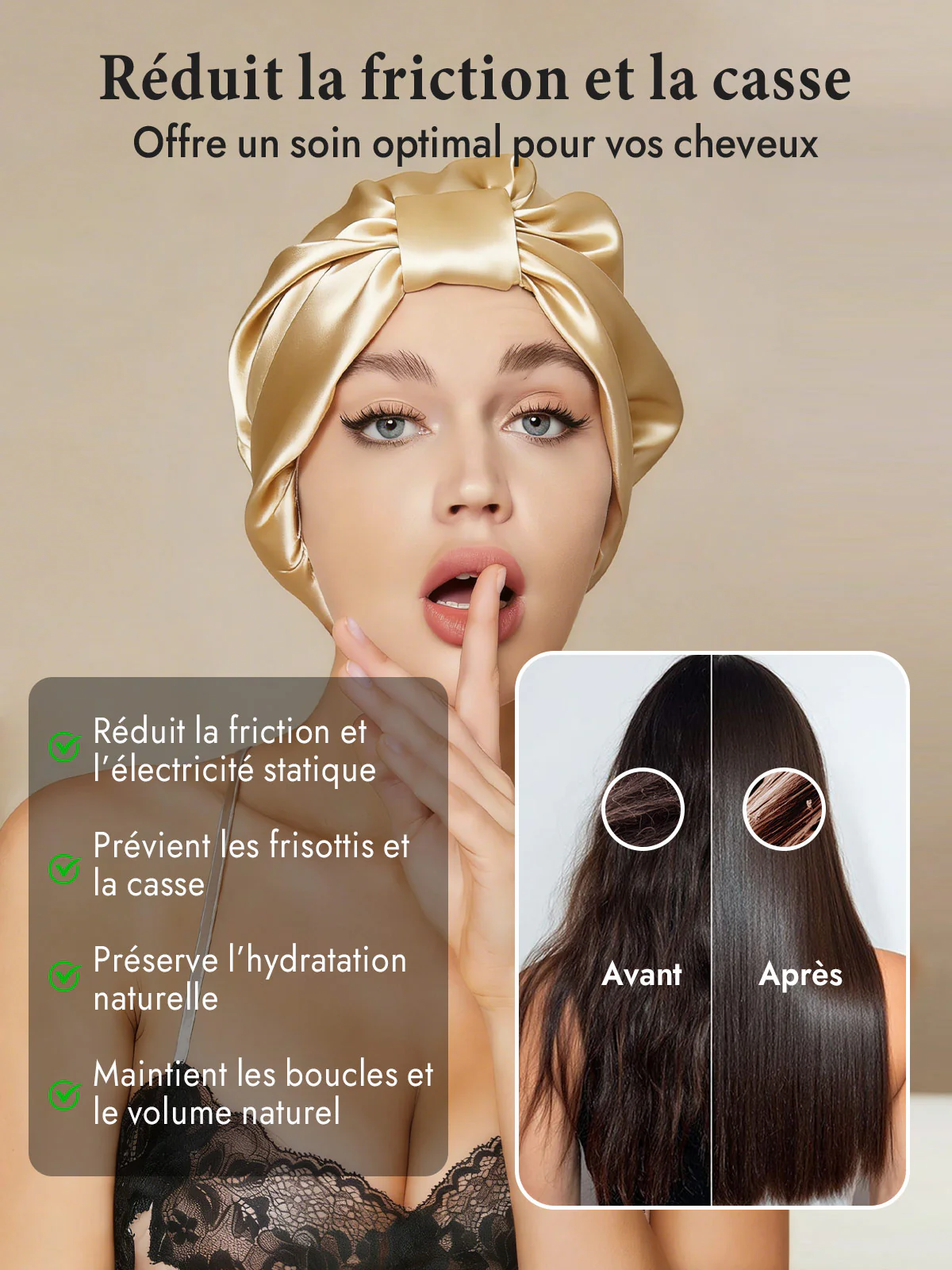 Bonnet Turban de Nuit en Pure Soie - Image 57