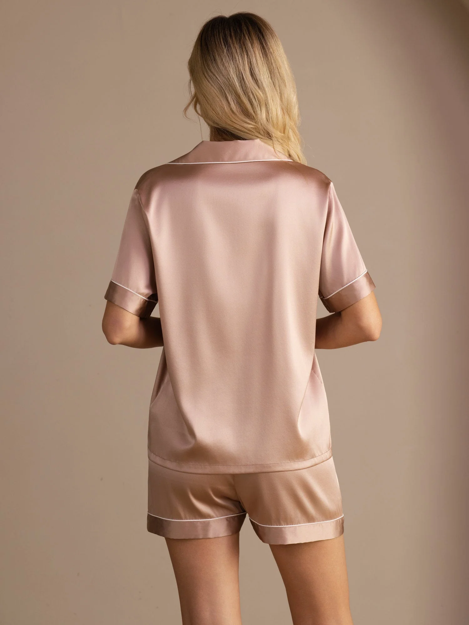 Ensemble Pyjama Court en Soie Pure - Image 8