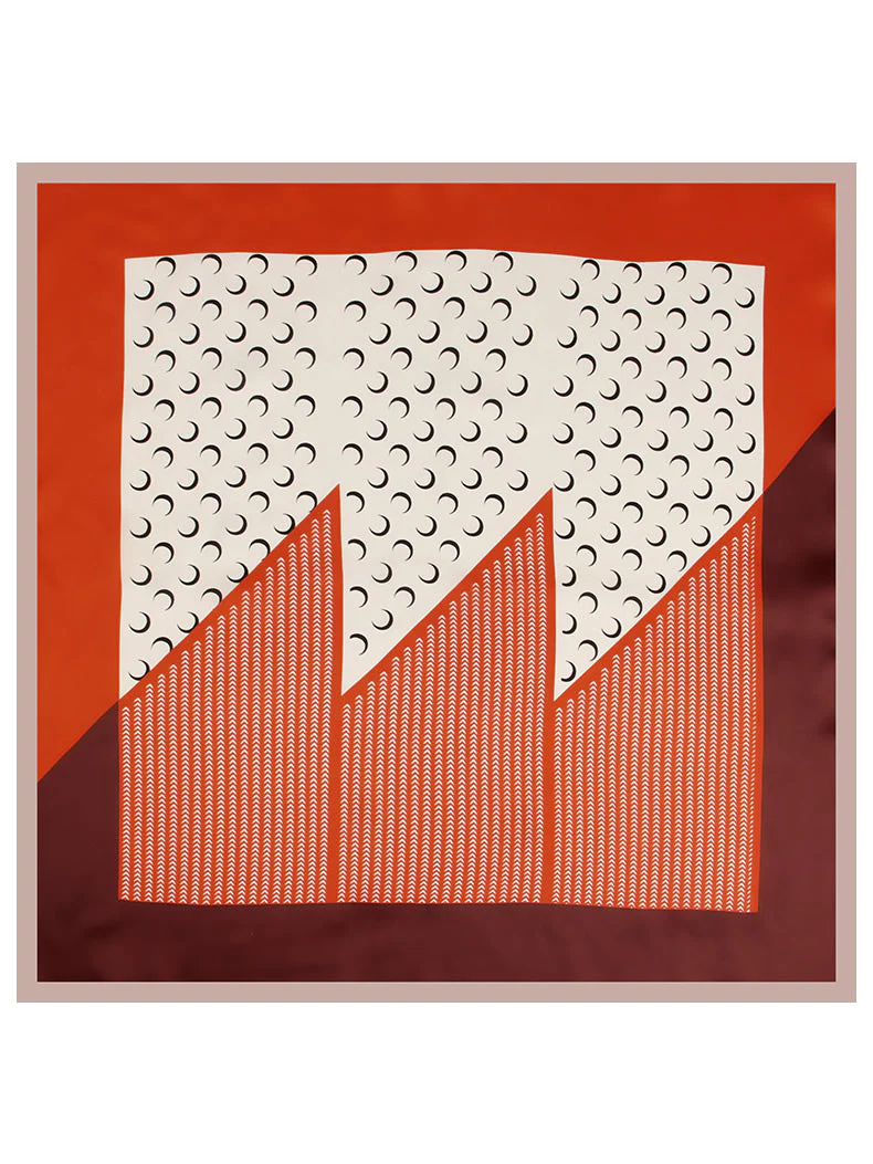 Carré en Soie de Mûrier 100% Imprimé de Créateur 53x53cm/21" - Image 13