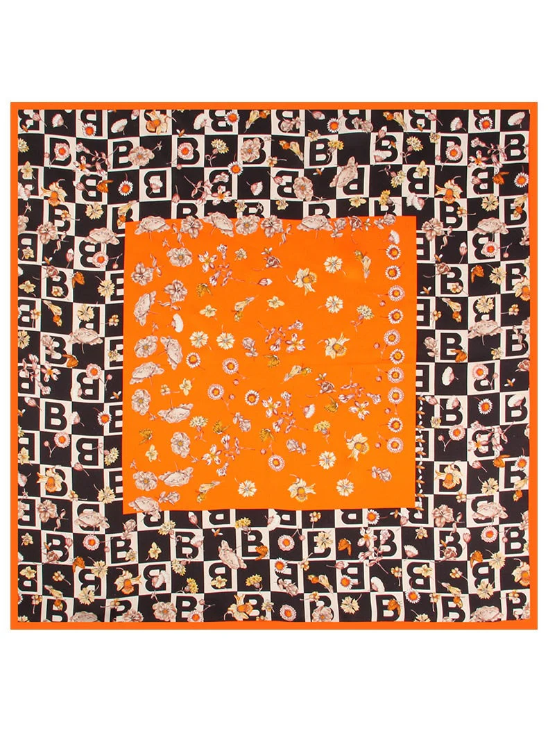 Carré en Soie de Mûrier 100% Imprimé de Créateur 53x53cm/21" - Image 22