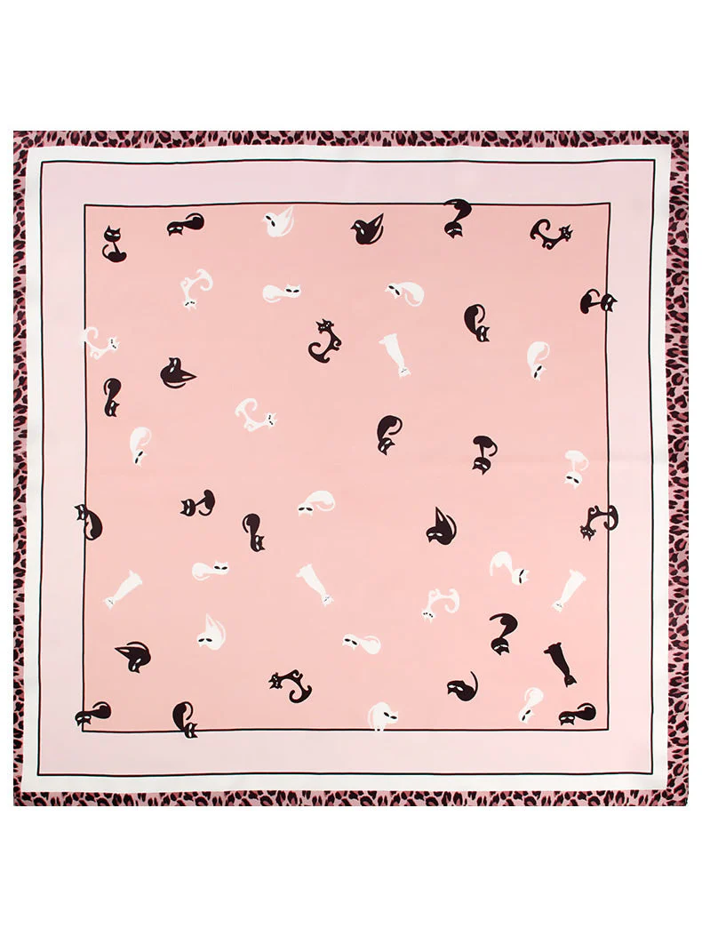 Carré en Soie de Mûrier 100% Imprimé de Créateur 53x53cm/21" - Image 4