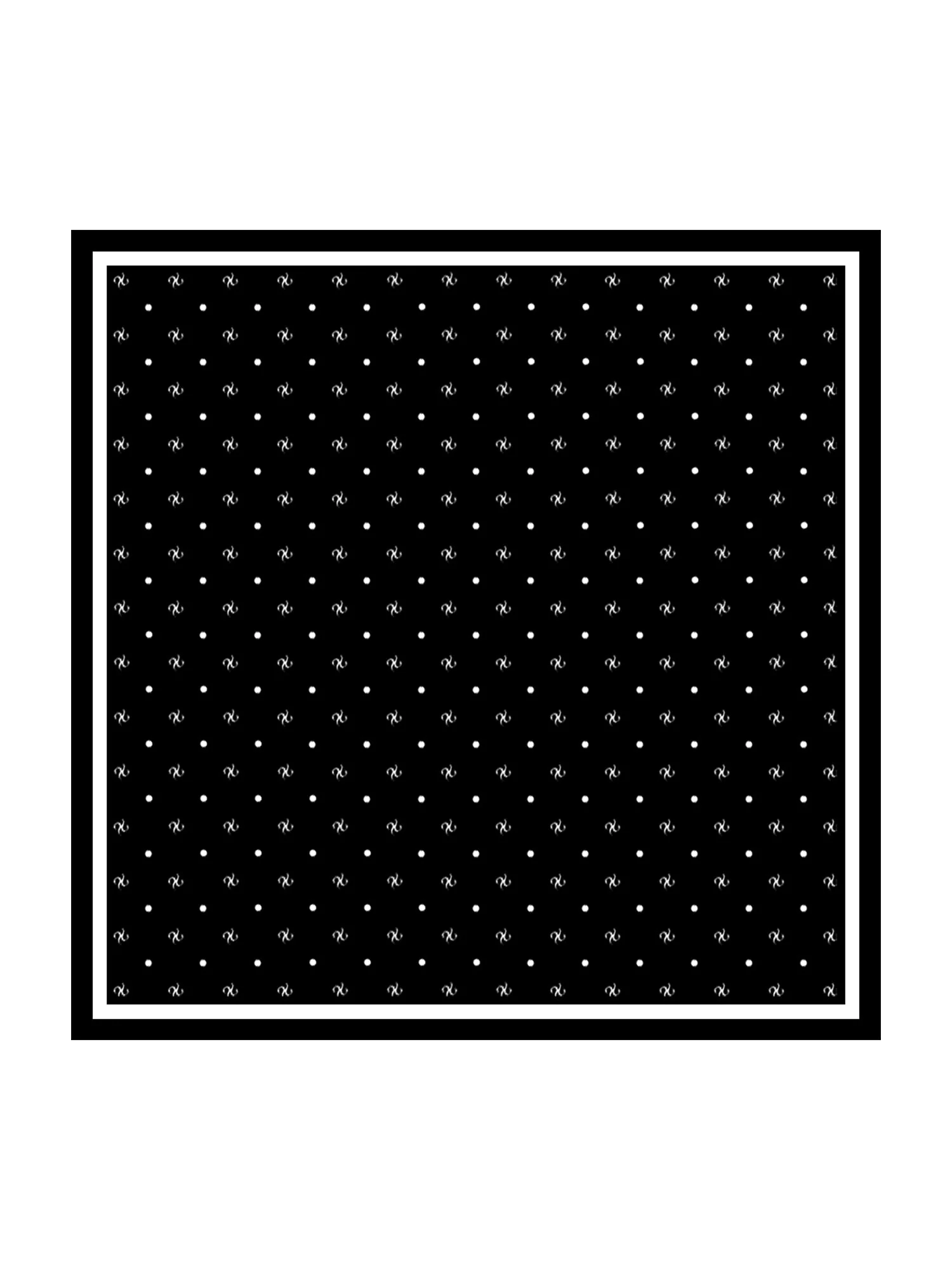 Foulard Carré en Soie Pure SilkSilky Motif de Marque - Taille 90x90cm