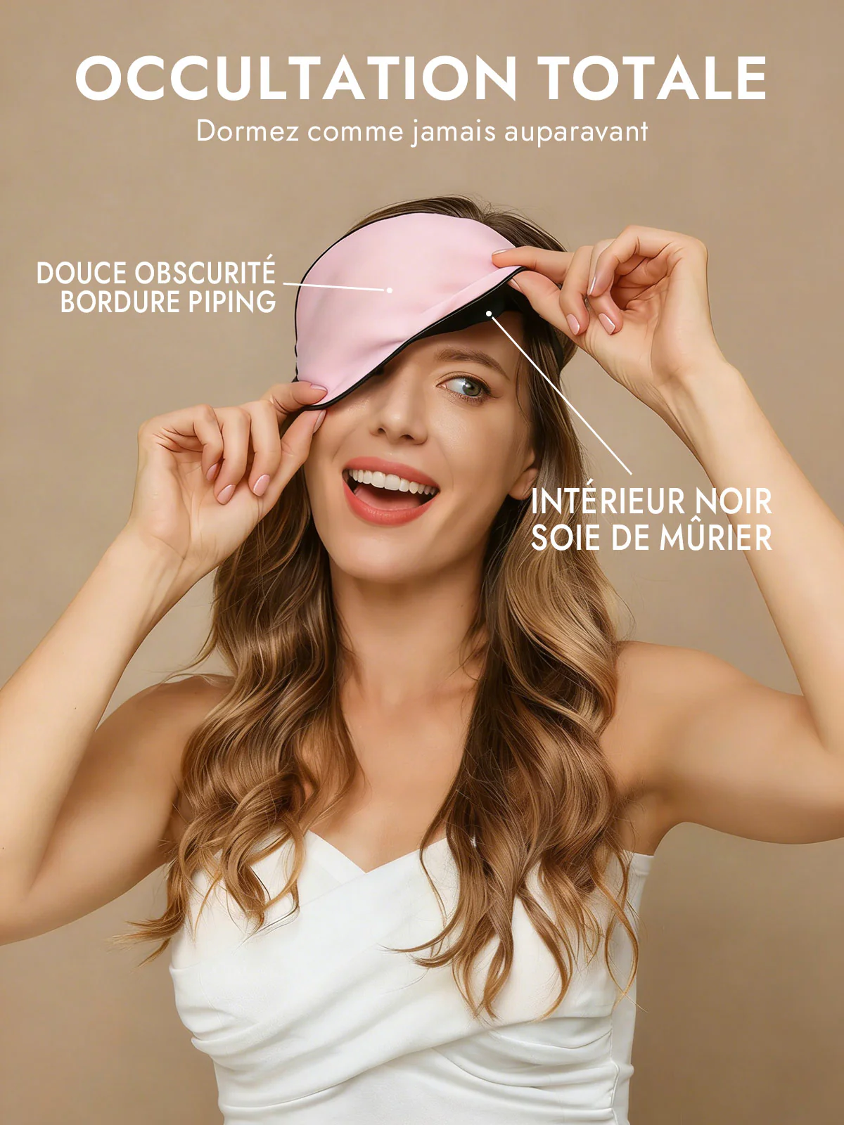 Pure Soie Élastique Bande Yeux Masque - Image 32