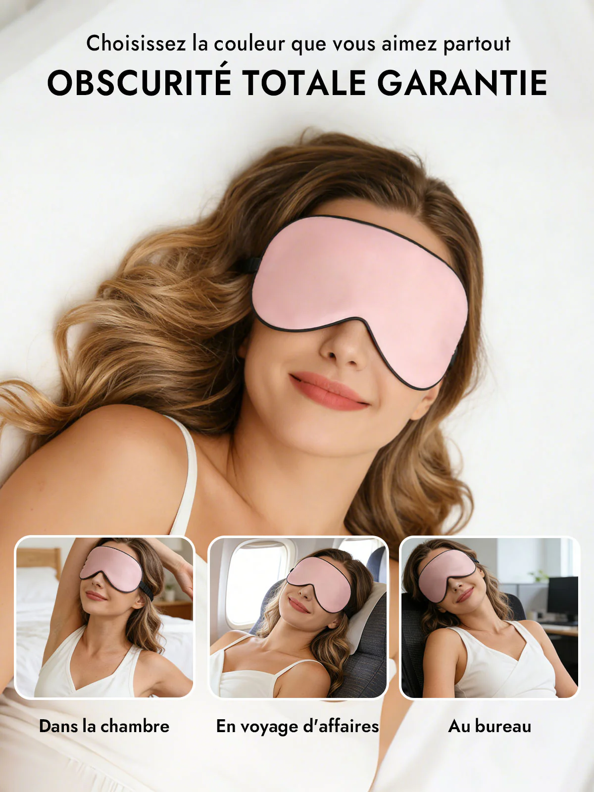 Pure Soie Élastique Bande Yeux Masque - Image 36