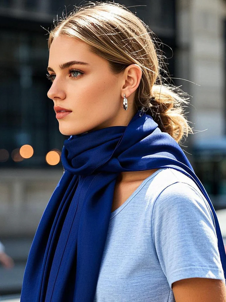 Soie Pure Rectangle Long Foulard/Châle 170x53cm / 67 - Image 21