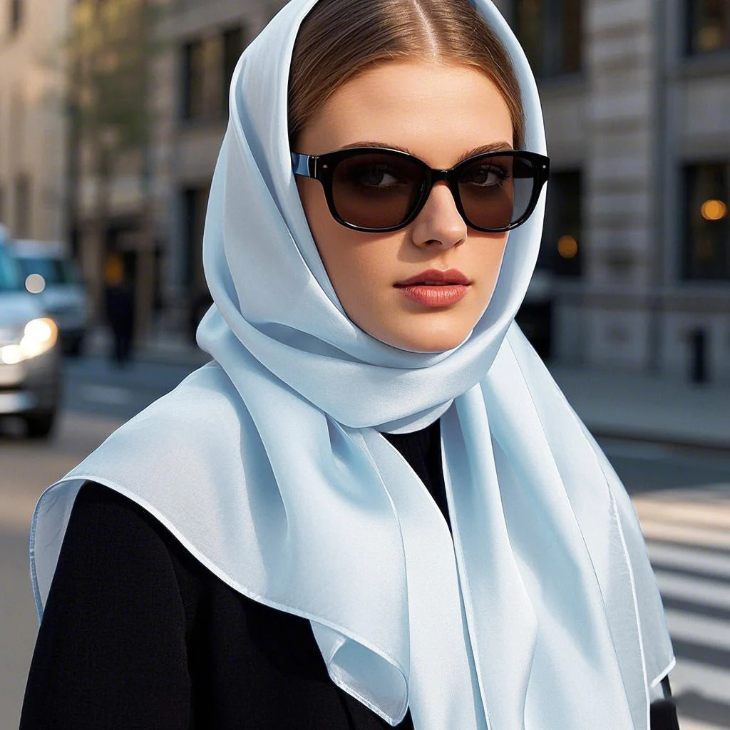 Soie Pure Rectangle Long Foulard/Châle 170x53cm / 67 - Image 28