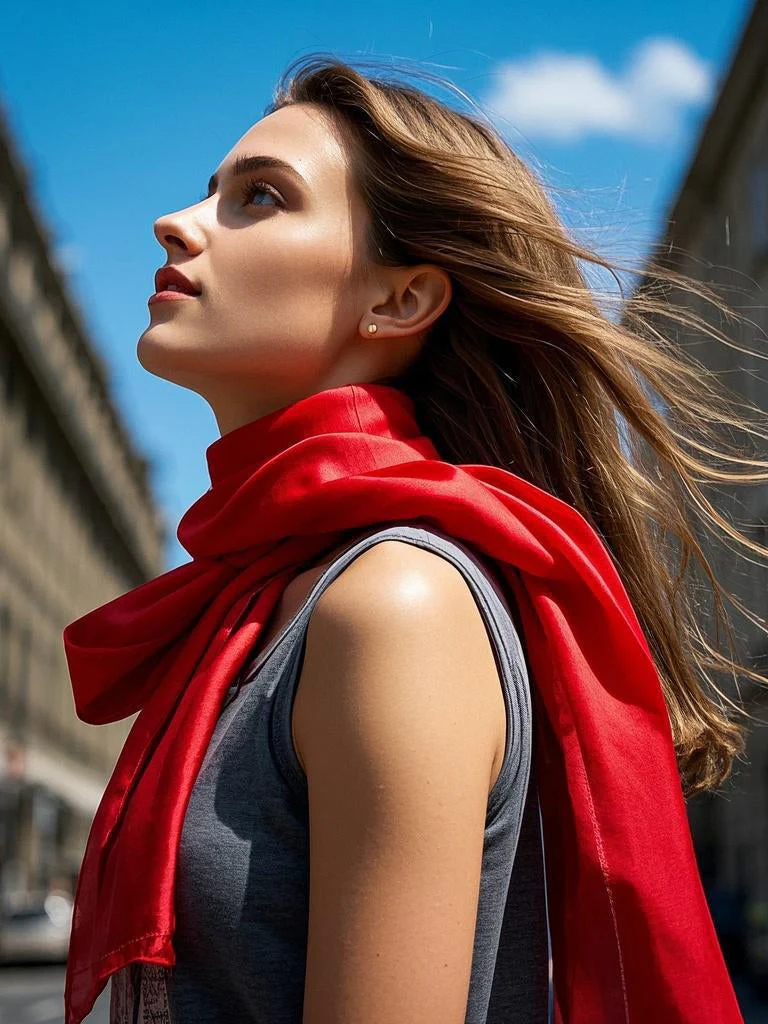 Soie Pure Rectangle Long Foulard/Châle 170x53cm / 67 - Image 35