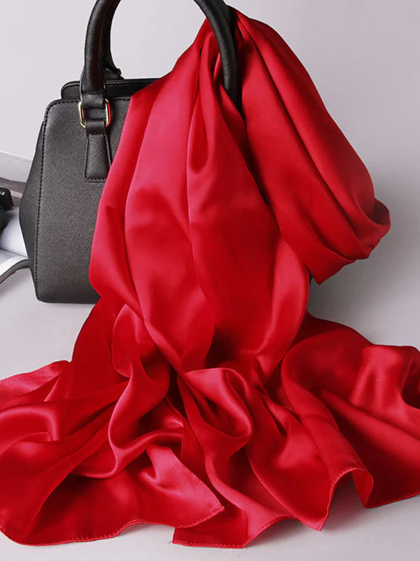 Soie Pure Rectangle Long Foulard/Châle 170x53cm / 67 - Image 36