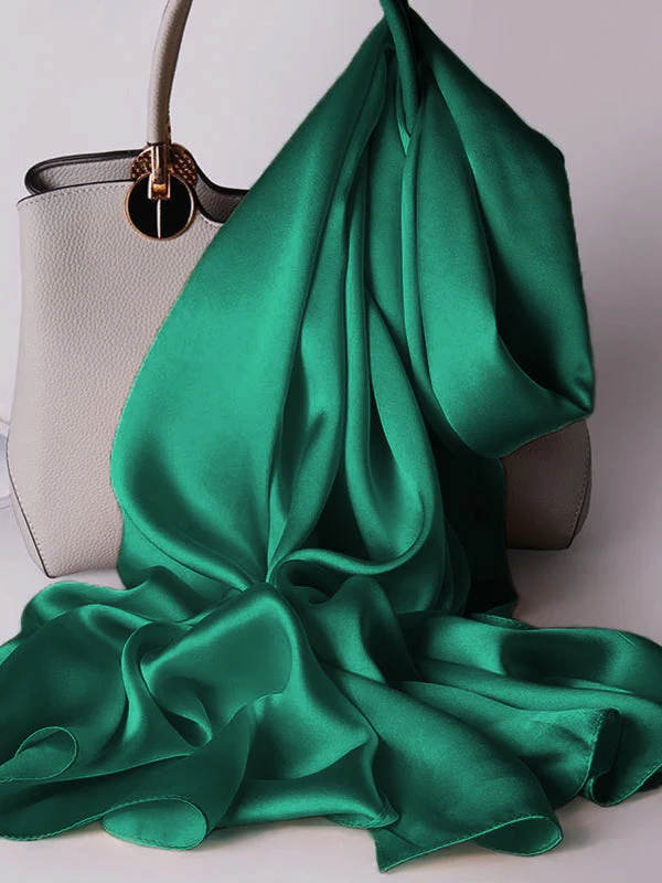 Soie Pure Rectangle Long Foulard/Châle 170x53cm / 67 - Image 41