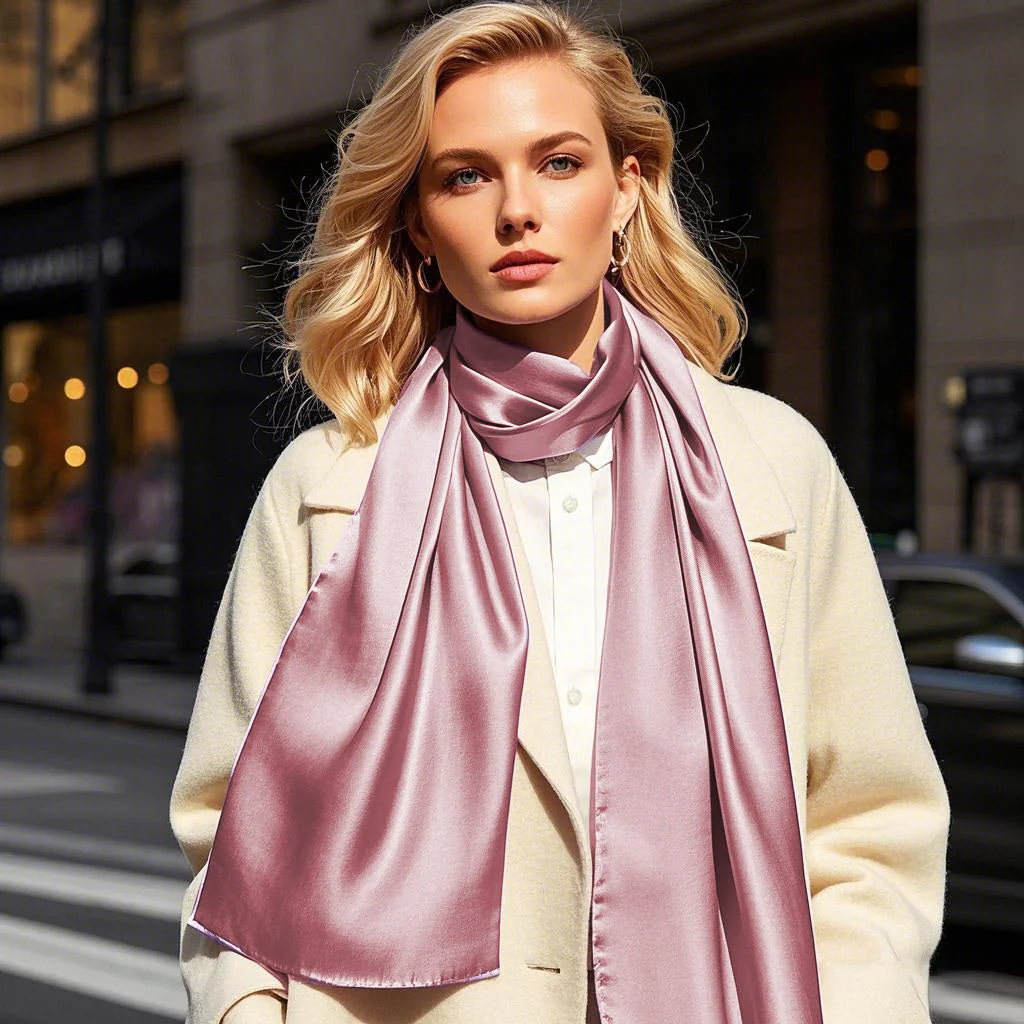 Soie Pure Rectangle Long Foulard/Châle 170x53cm / 67 - Image 45