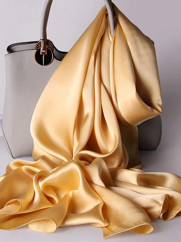 Soie Pure Rectangle Long Foulard/Châle 170x53cm / 67 - Image 54