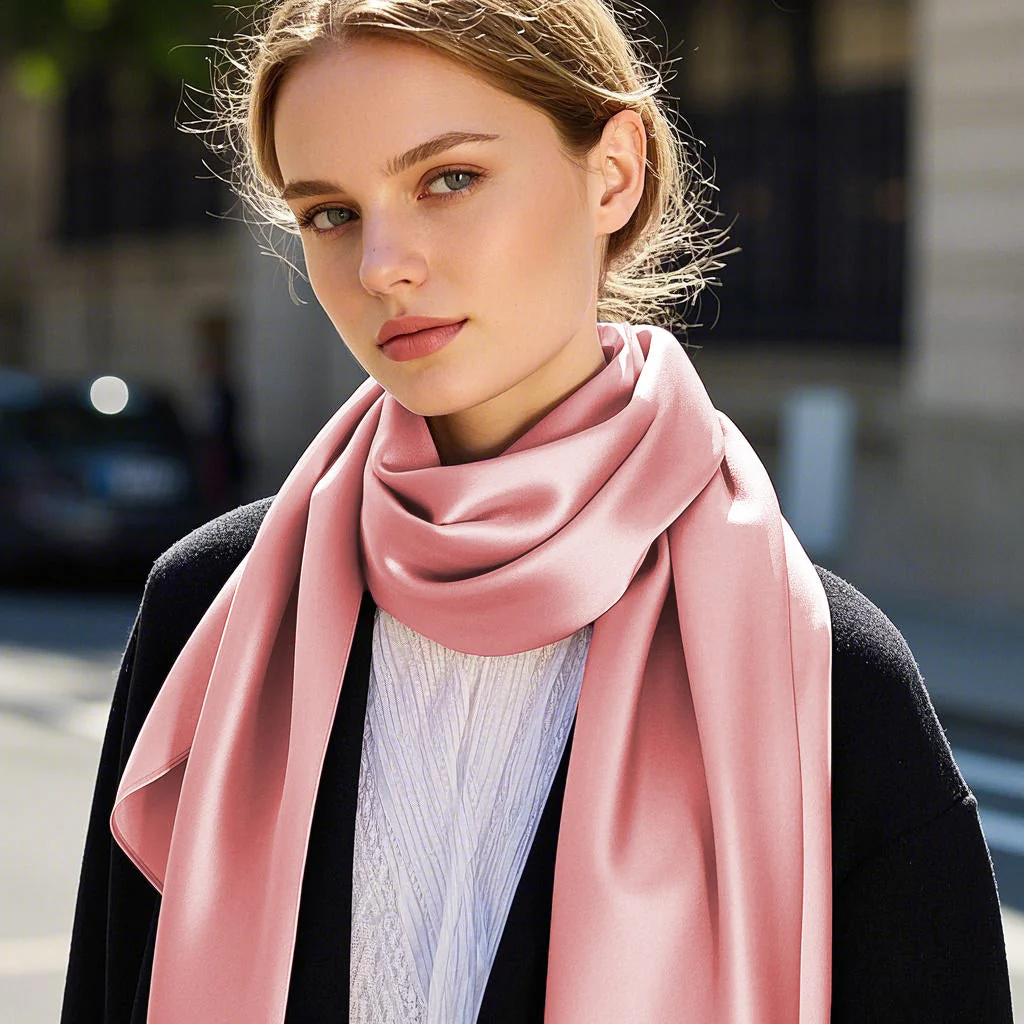 Soie Pure Rectangle Long Foulard/Châle 170x53cm / 67 - Image 64