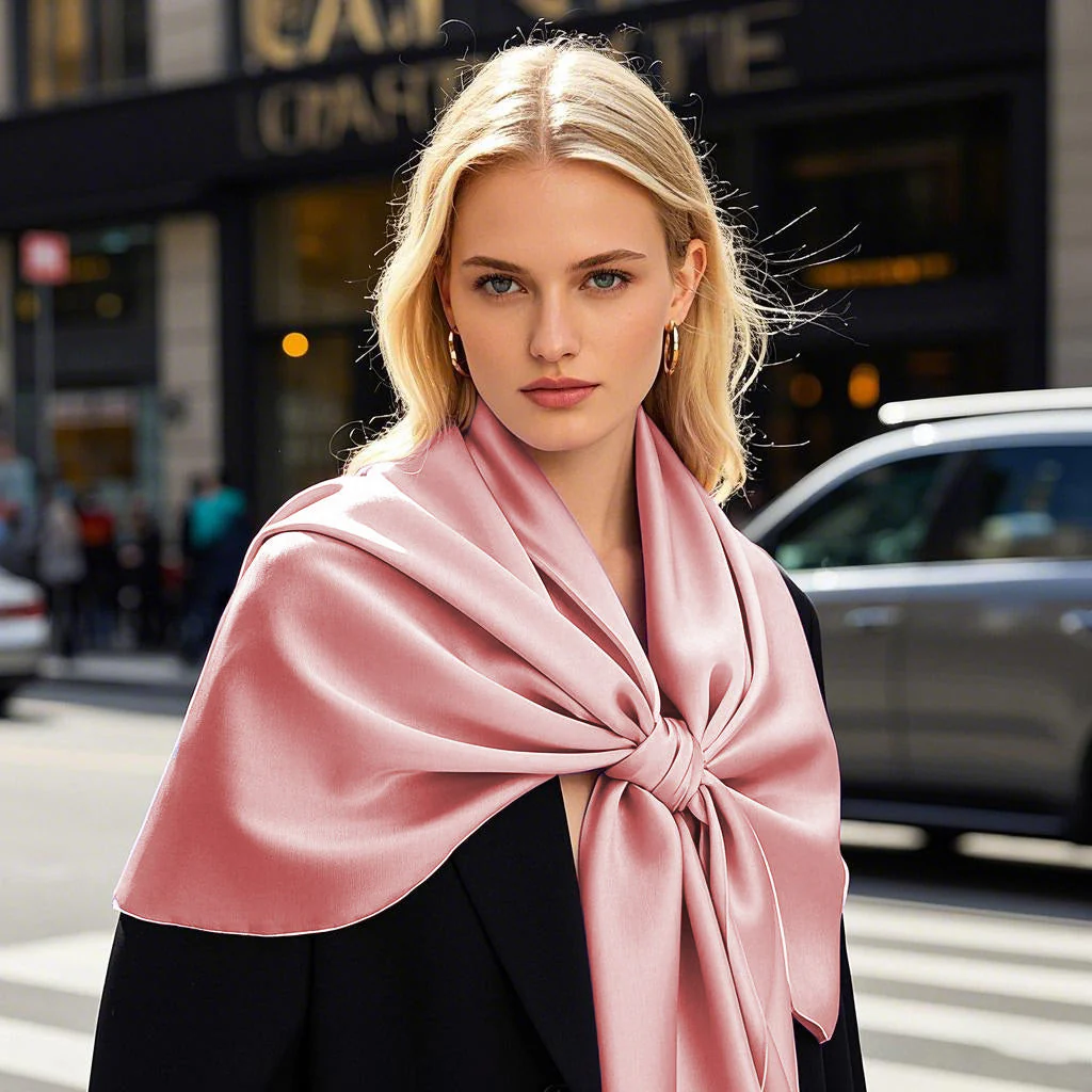 Soie Pure Rectangle Long Foulard/Châle 170x53cm / 67 - Image 65