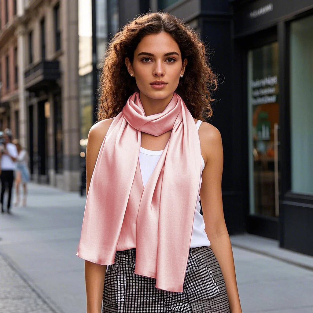 Soie Pure Rectangle Long Foulard/Châle 170x53cm / 67 - Image 67