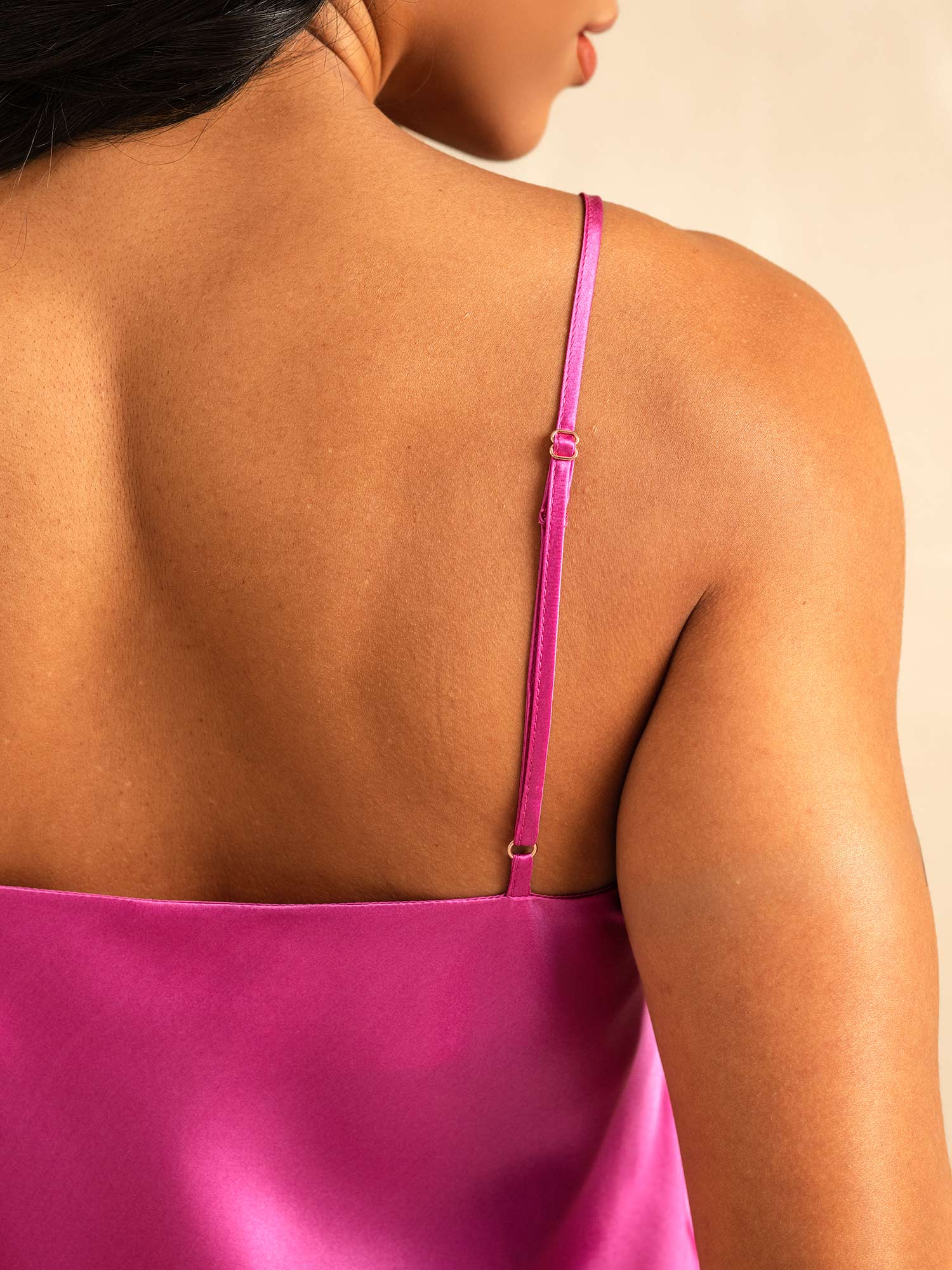 Ensemble de Camisole à Bretelles Spaghetti en Soie Pure 2Pcs - Image 47