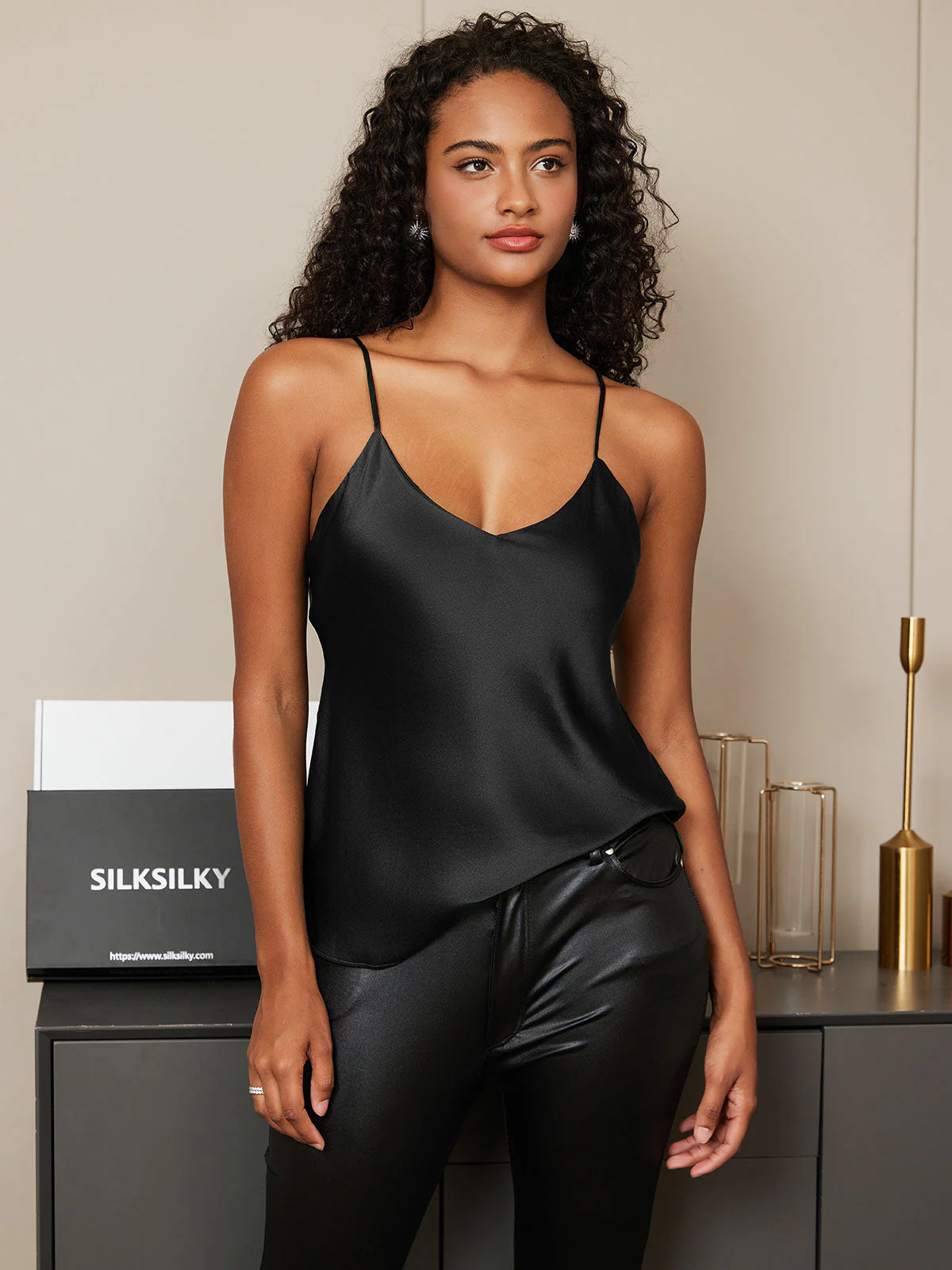 Débardeur Camisoles Pure Soie Fines Brides - Image 18
