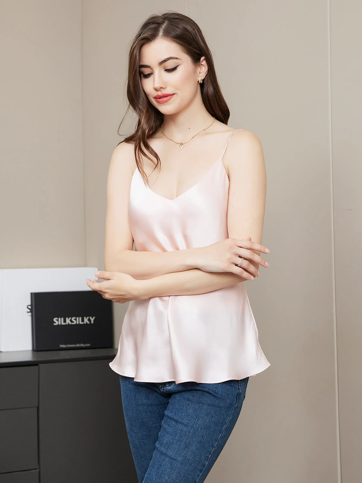 Débardeur Camisoles Pure Soie Fines Brides - Image 33