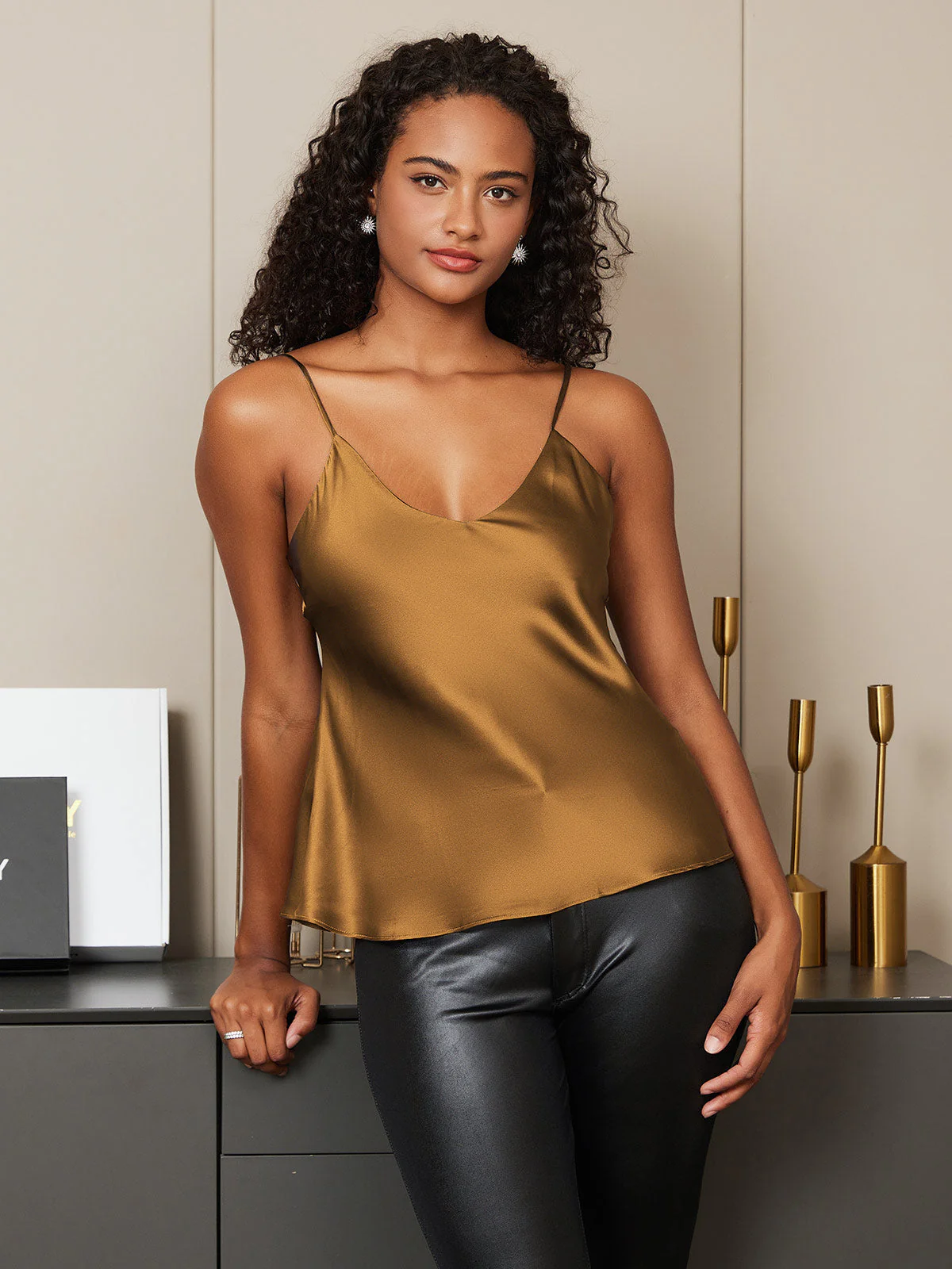 Débardeur Camisoles Pure Soie Fines Brides - Image 57