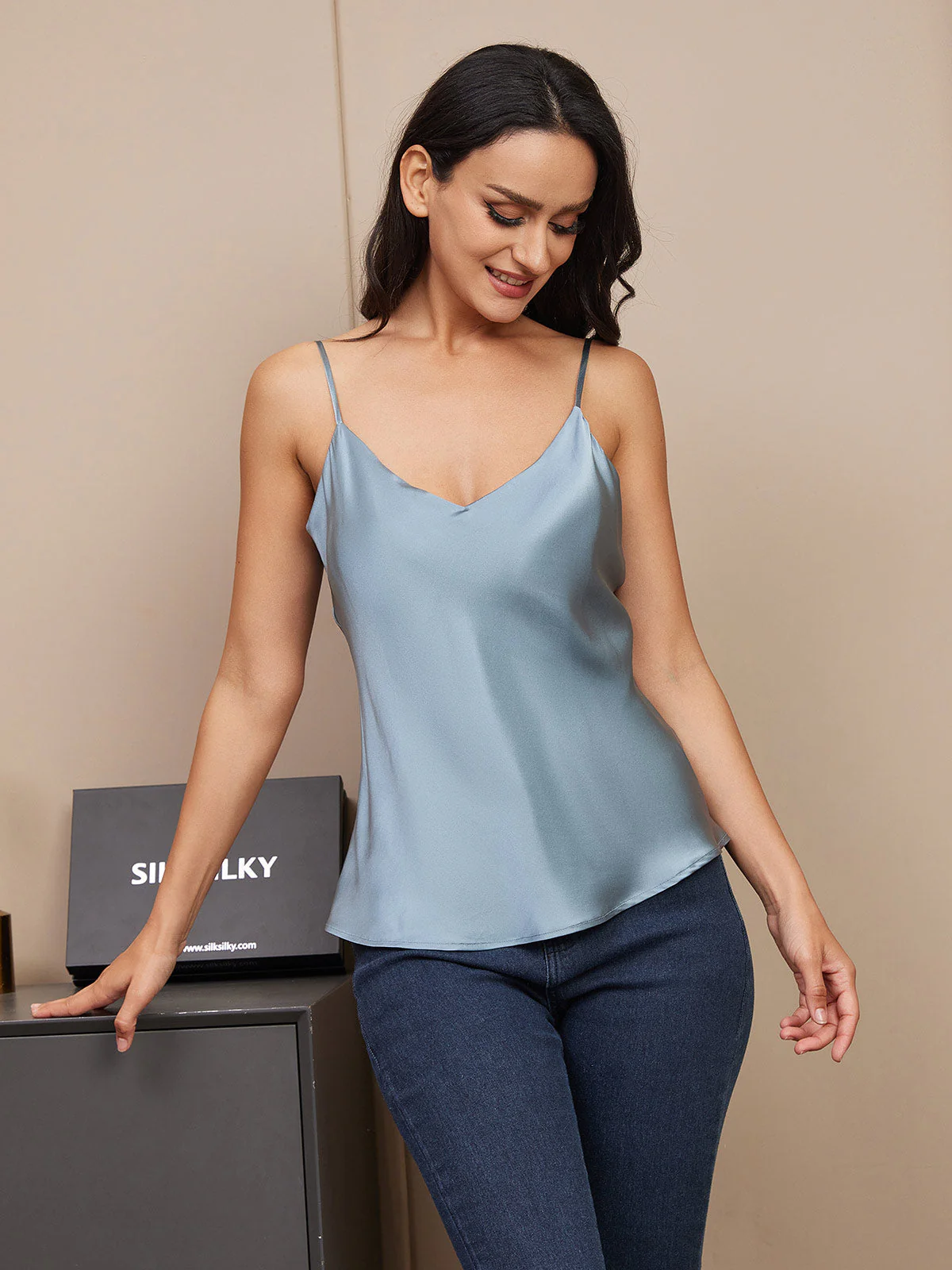 Débardeur Camisoles Pure Soie Fines Brides - Image 65