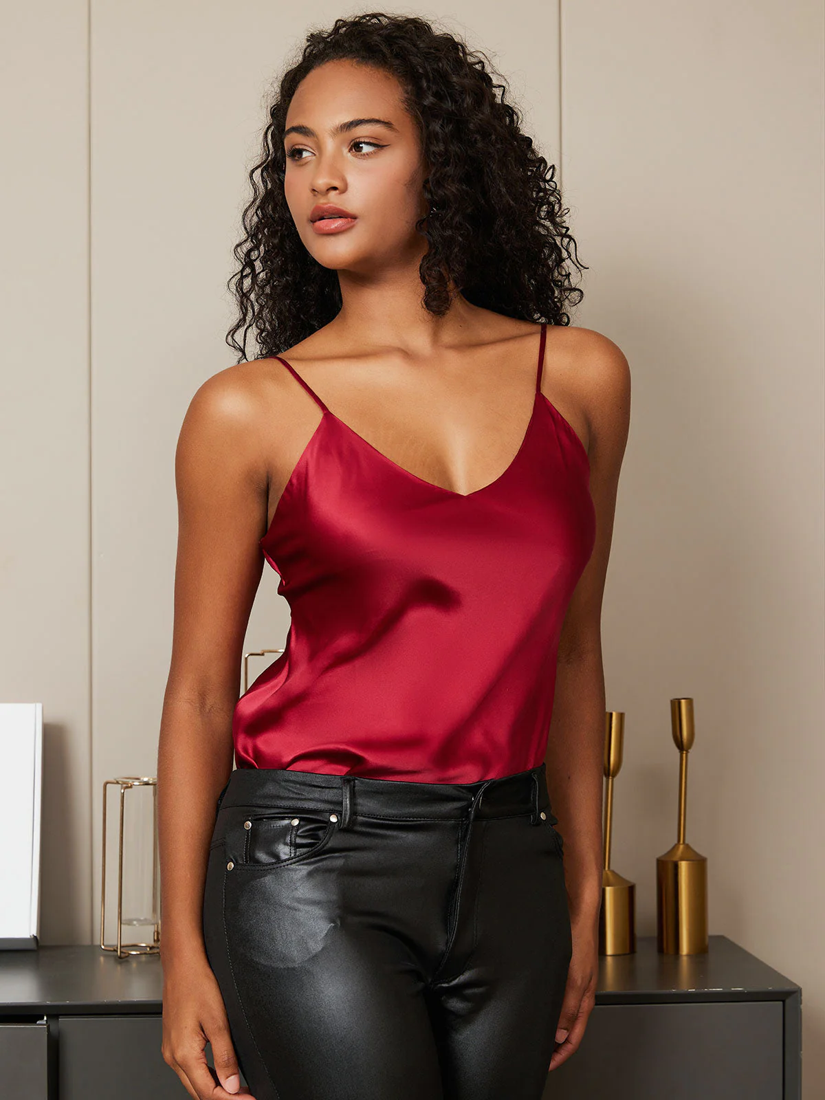 Débardeur Camisoles Pure Soie Fines Brides - Image 69