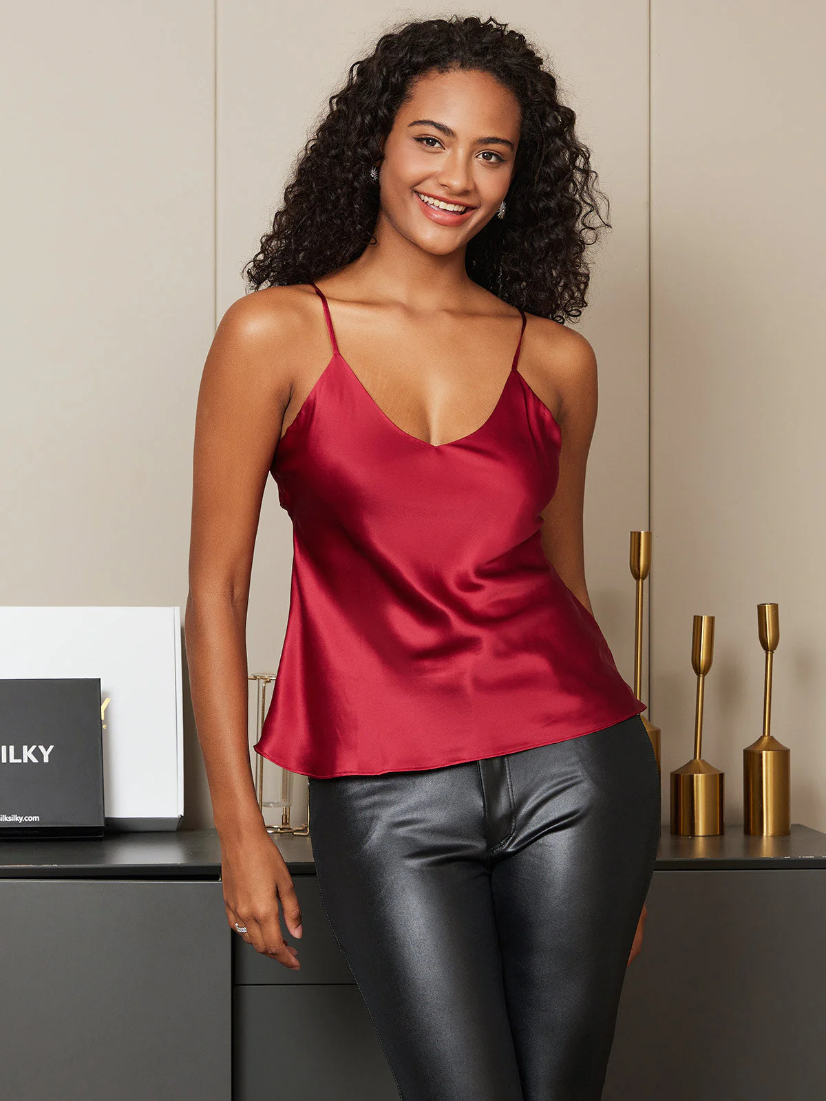 Débardeur Camisoles Pure Soie Fines Brides - Image 72
