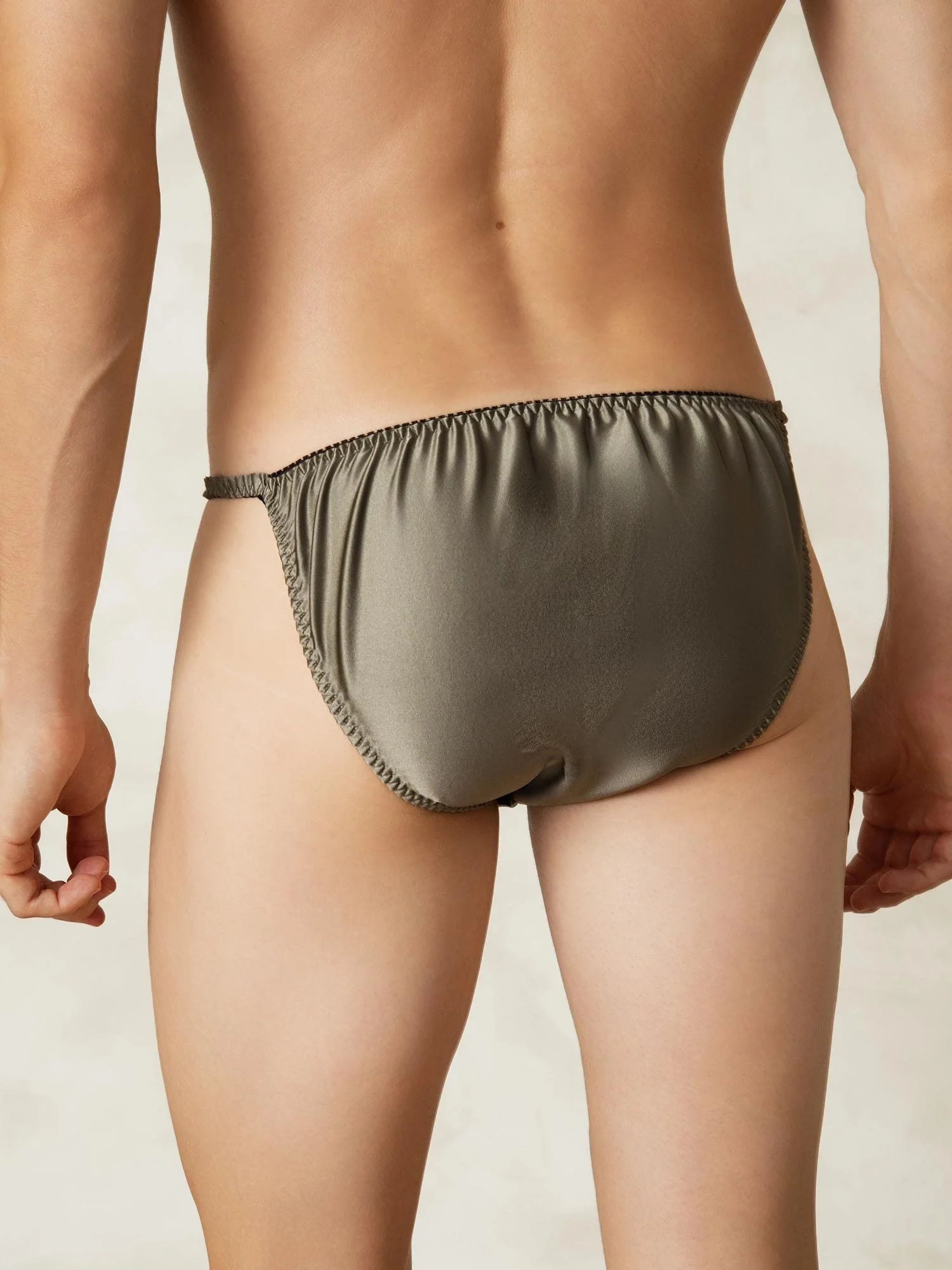 100% Soie de Mûrier String Homme Sous-vêtement - Image 2