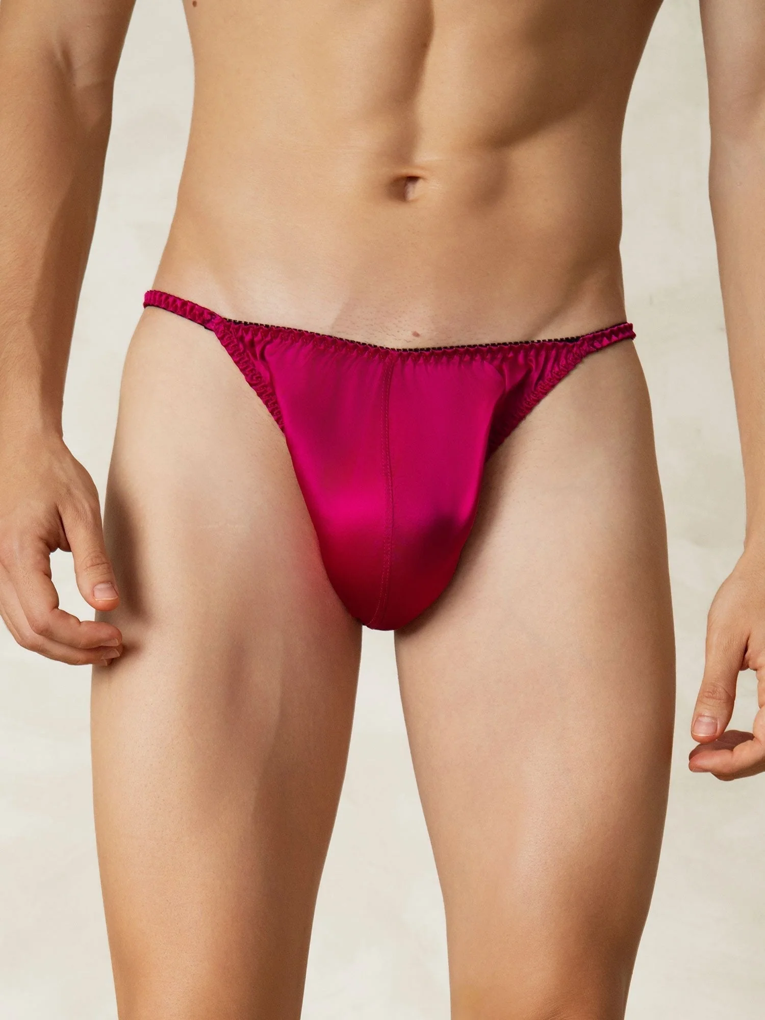 100% Soie de Mûrier String Homme Sous-vêtement - Image 34