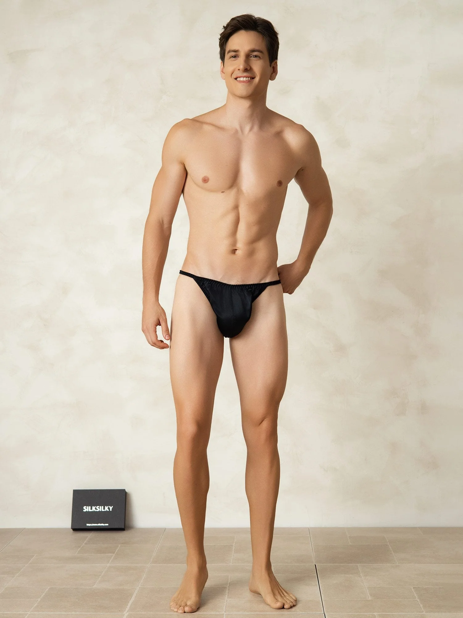 100% Soie de Mûrier String Homme Sous-vêtement - Image 8
