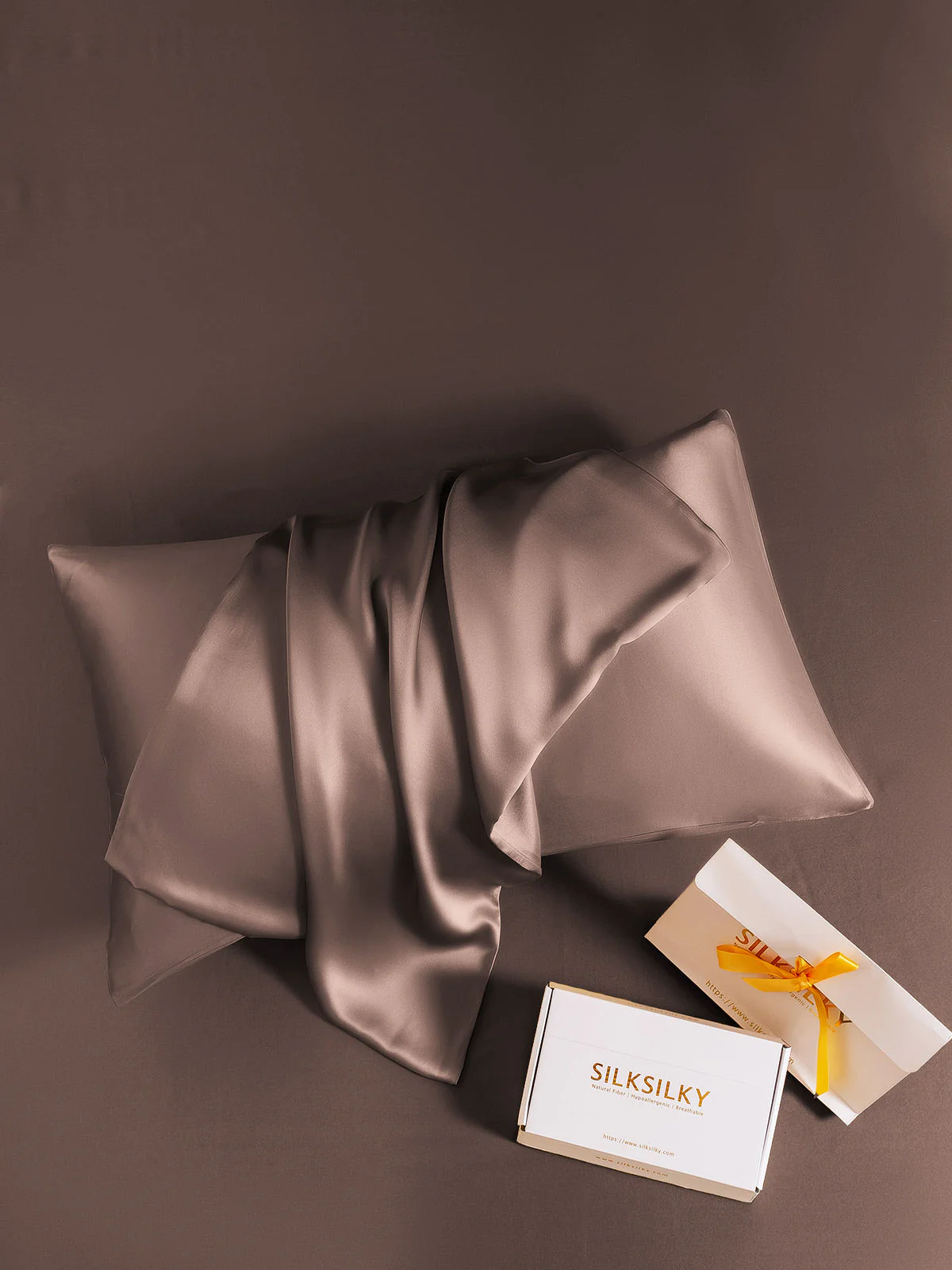 2x Taie d’Oreiller Simple Enveloppée En Soie 19Momme - Image 71