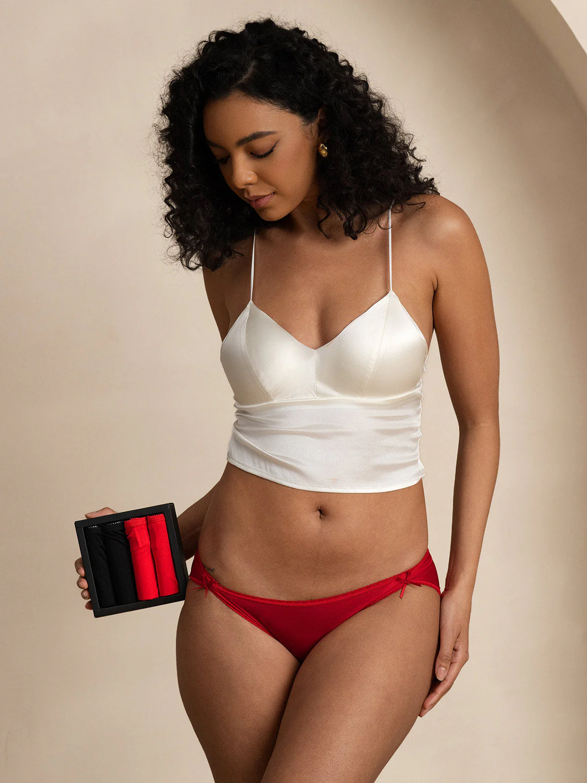 4Pcs Pure Soie Culottes Élégantes (Soutien-Gorge NON Inclus) - Image 32