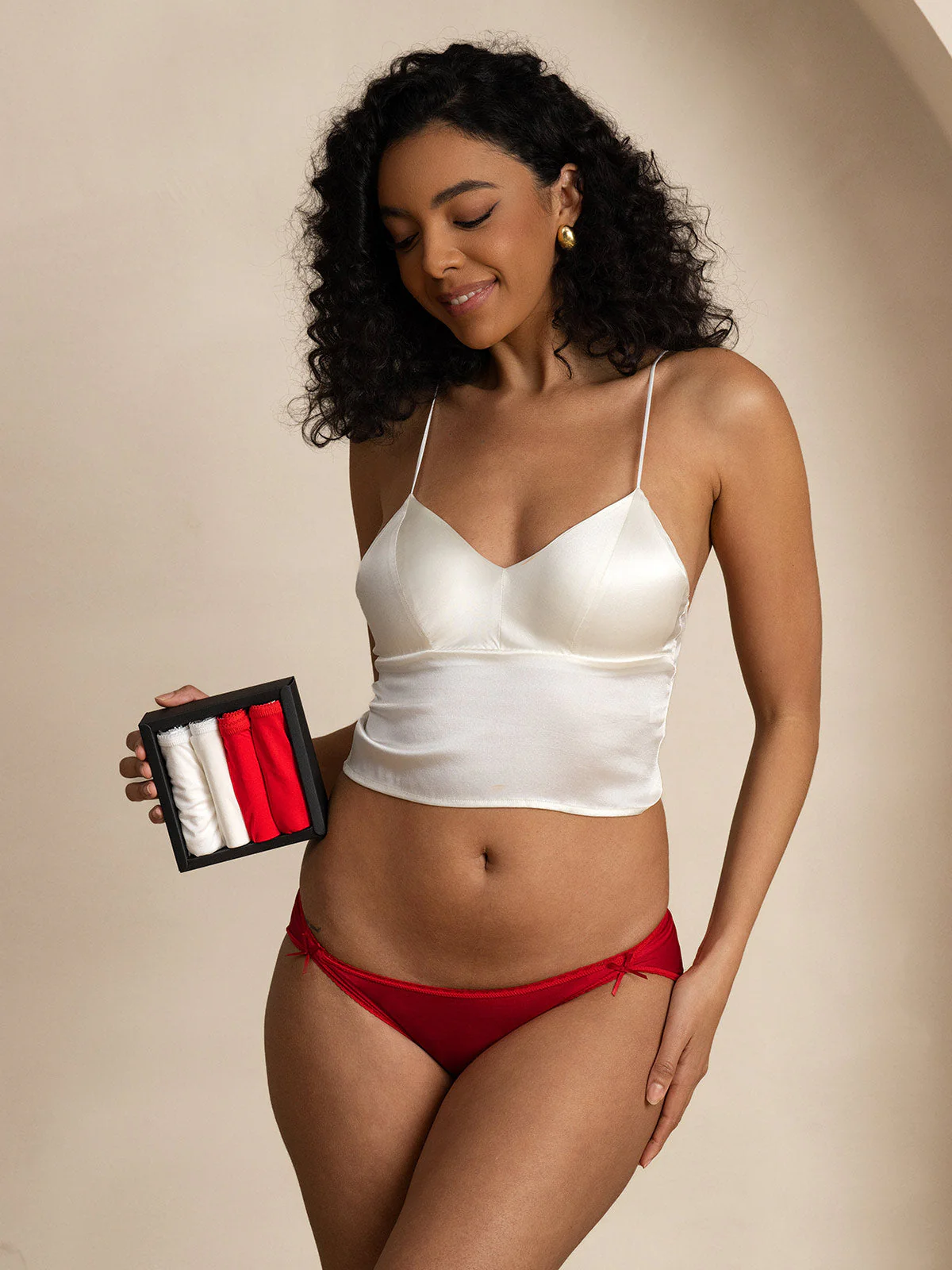 4Pcs Pure Soie Culottes Élégantes (Soutien-Gorge NON Inclus) - Image 34