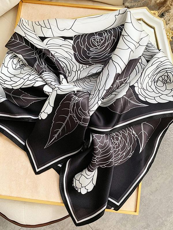 Foulard Carré en Soie Shadow Rose 88x88cm - Image 2
