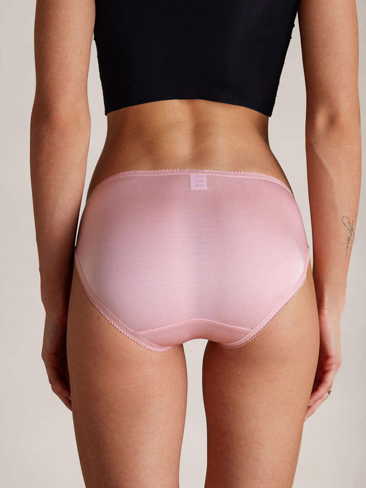 Culottes En Soie Pure Avec Nœud Décoratif - Image 11