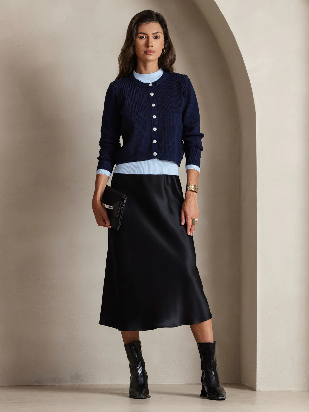 Robe Longue en Soie Pure avec Bretelles Spaghetti - Image 14