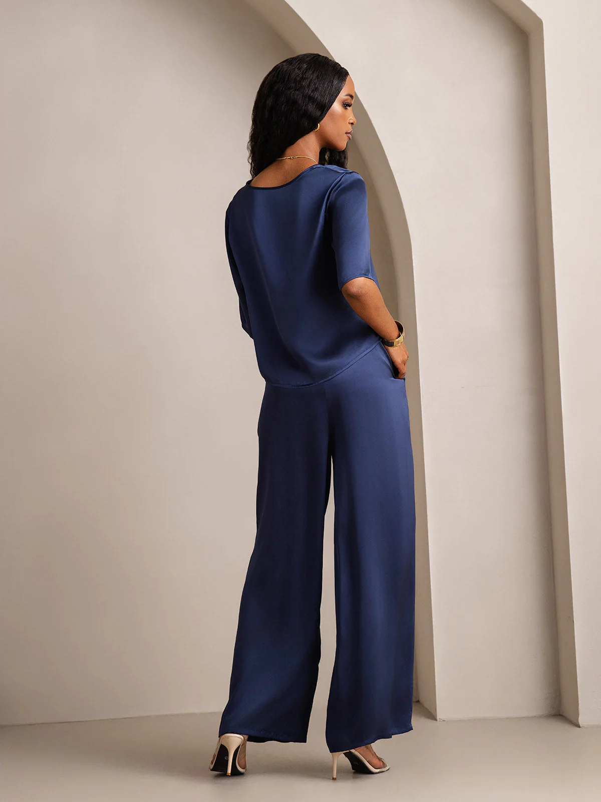 Femme Pyjamas Pure Soie Manches longues - Image 28