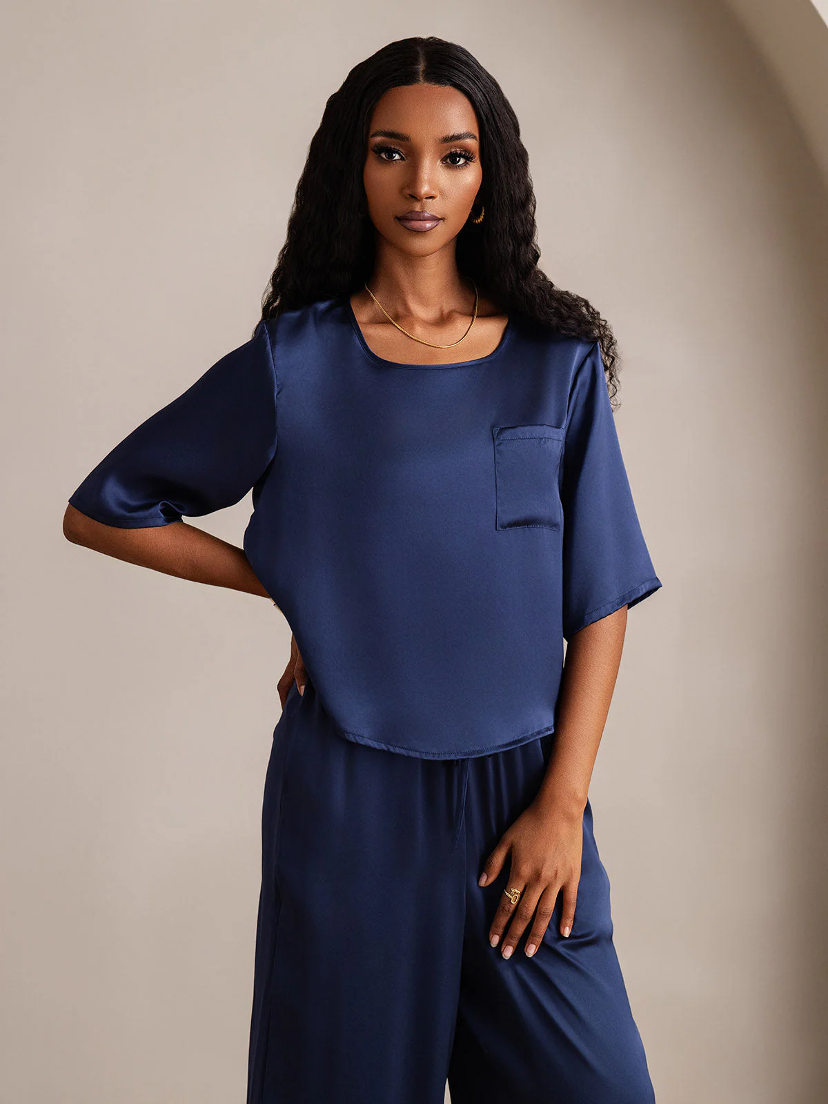 Femme Pyjamas Pure Soie Manches longues - Image 33