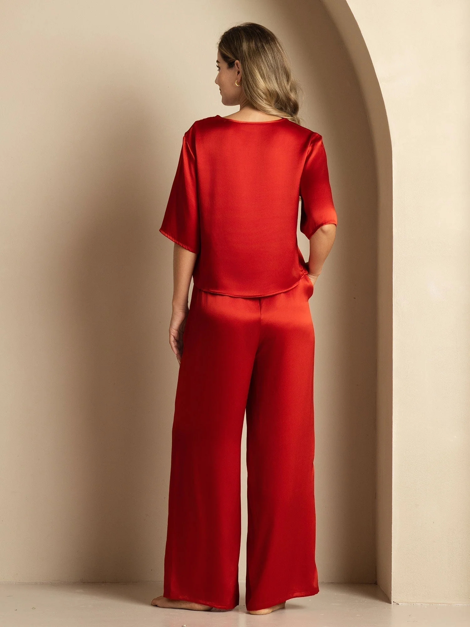 Femme Pyjamas Pure Soie Manches longues - Image 53