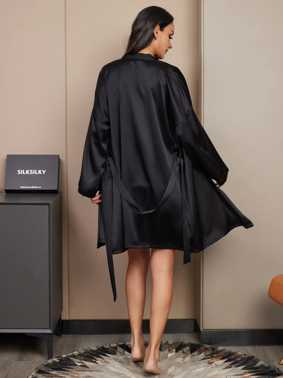 Ensemble Pyjama Court En Soie Pure Pour Femmes - Image 16